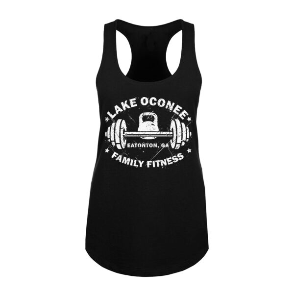 VINTAGE KETTLE AND BARBELL - WOMEN'S FITTED TANK TOP - $4WPXVN$ Thumbnail